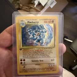 Pokemon machamp base set card