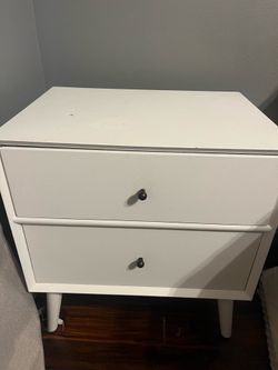 Single white nightstand