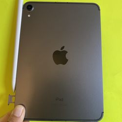 Apple Ipad Mini 6th Generation (2021/ 8.3” Liquid Retina ) 64GB WiFi + cellular (5G Unlocked) with pen, case & Accessories (256GB $569) 