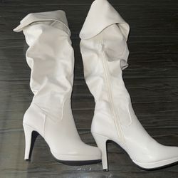 White Long Boots 