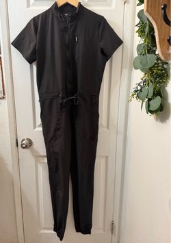 Elite med Black Short Sleeve Scrub Jumpsuit