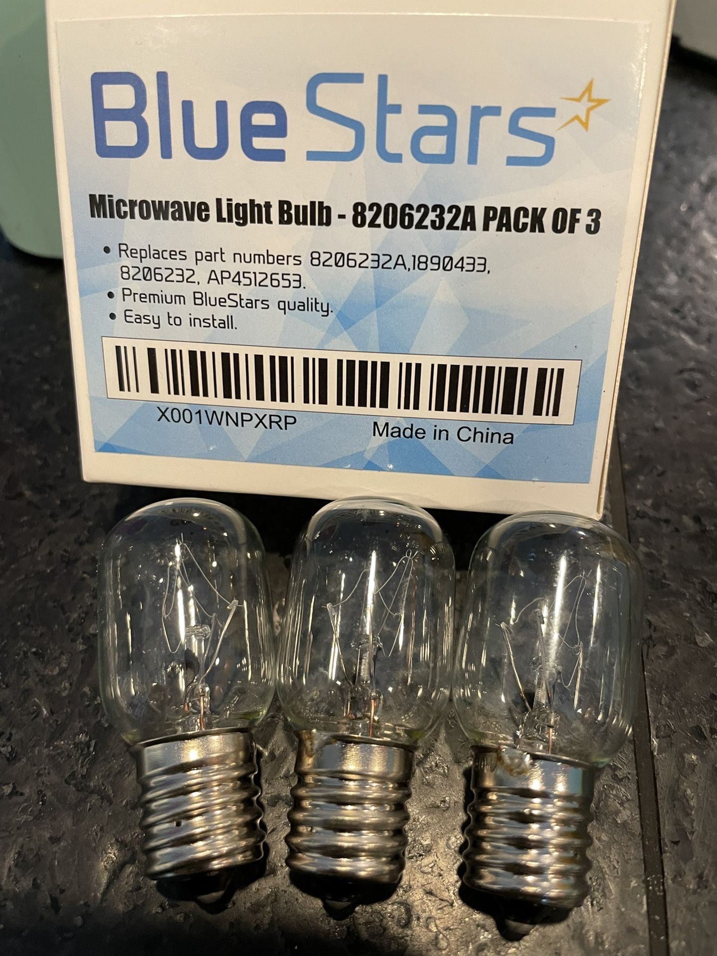 Under Microwave Light Bulbs - 3 Pack