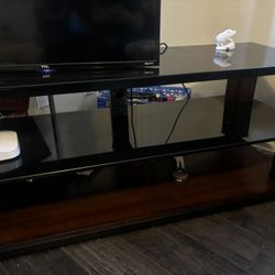 Wooden Glass Tv Stand 