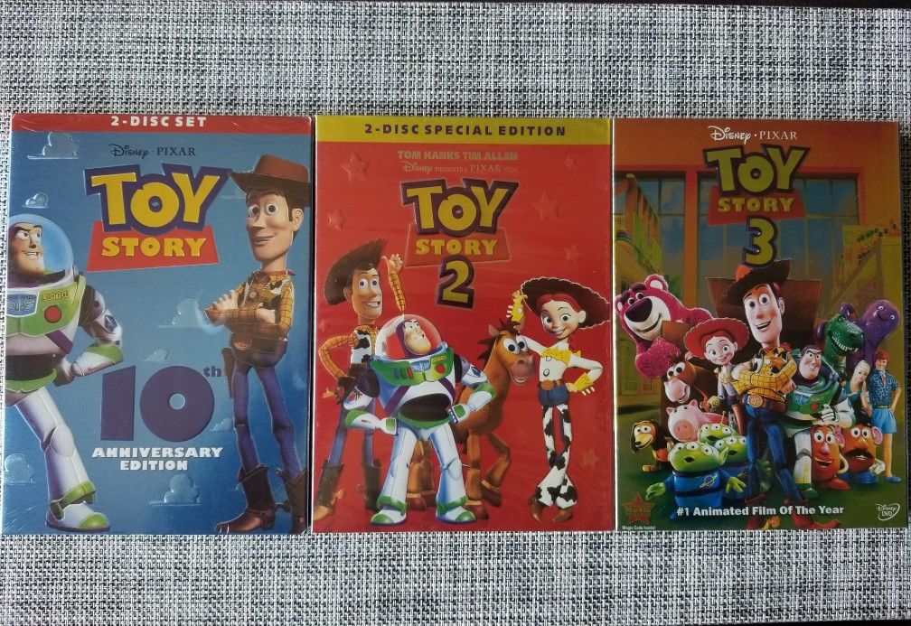 Toy Story 1, 2 & 3 DVD Bundle
