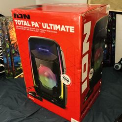 ION (Total PA Ultimate) - 650W - Bluetooth PA Speaker System w/ Mic, LED Lights, Bluetooth, Stand Etc.