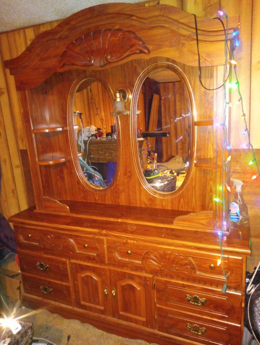 3 Pc Oak Bedroom Set 