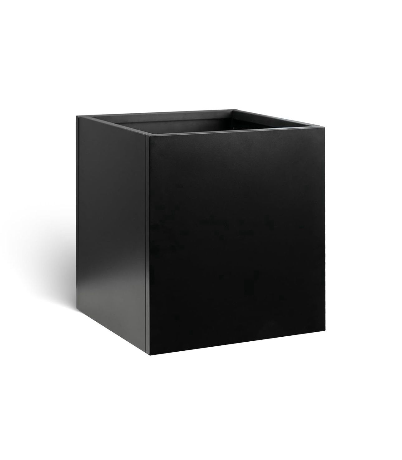 Steel Metal Planter Rectangular Indoor Black Planter Box Large Outdoor Planters Steel 17" x 17" x 18" Commercial Residential for Patio, Deck, Garden