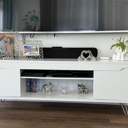 White Modern TV Stand (Need to sell ASAP)