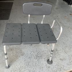 10 Height Adjustable Bench Bath Tub Shower Chair with Arm & Back 