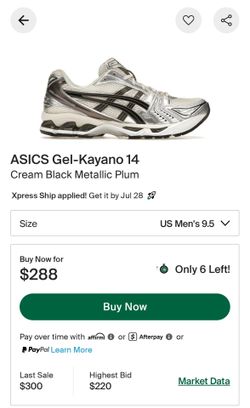 Asics Gel-Kayano 14 Cream Black Metallica Plum