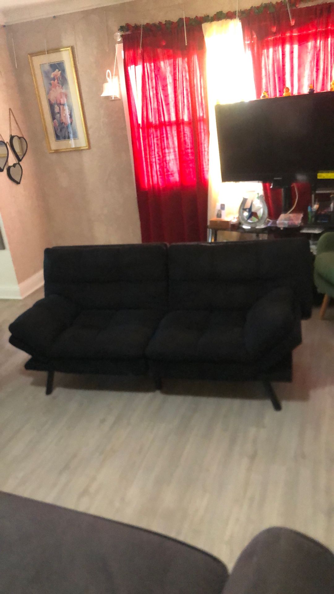 Multifunctional folding sofa that can be used as a bed.