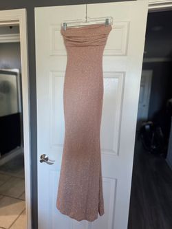 Gold Glitter Windsor Long Dress XS