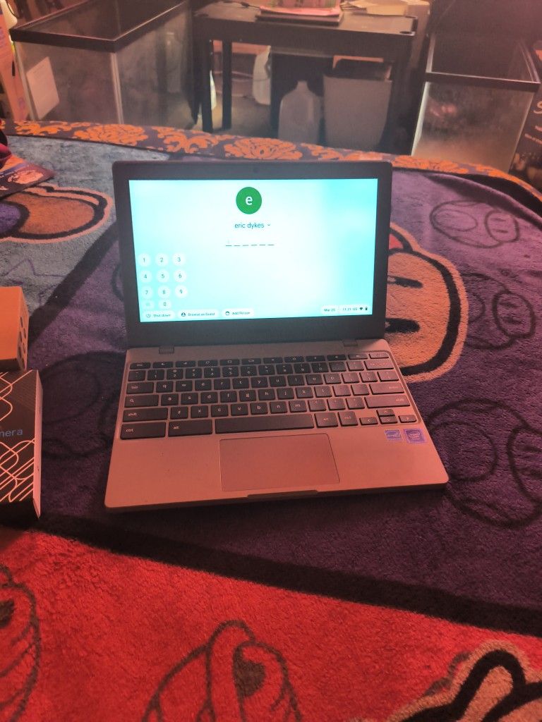 A Chromebook Laptop /And 3 Cameras