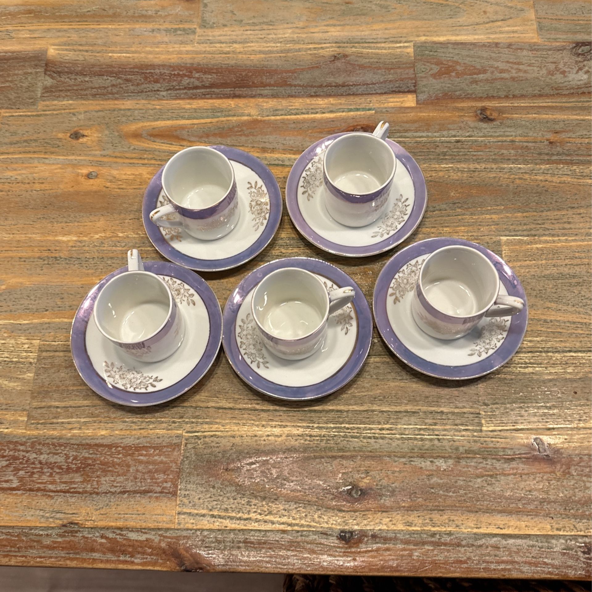 Set Of 5 Turkish Coffee Cups