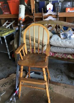Antique wooden high chair