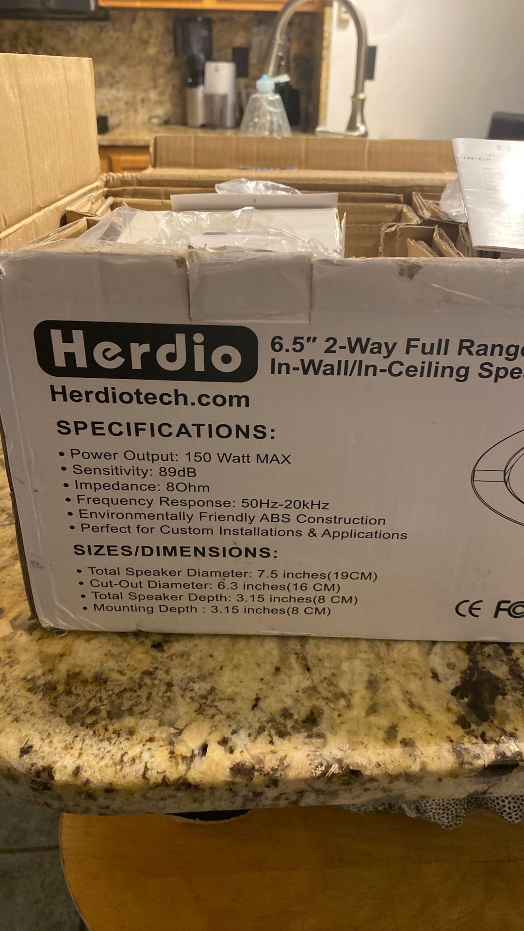 6.5 In Wall Speakers (NEW) $50