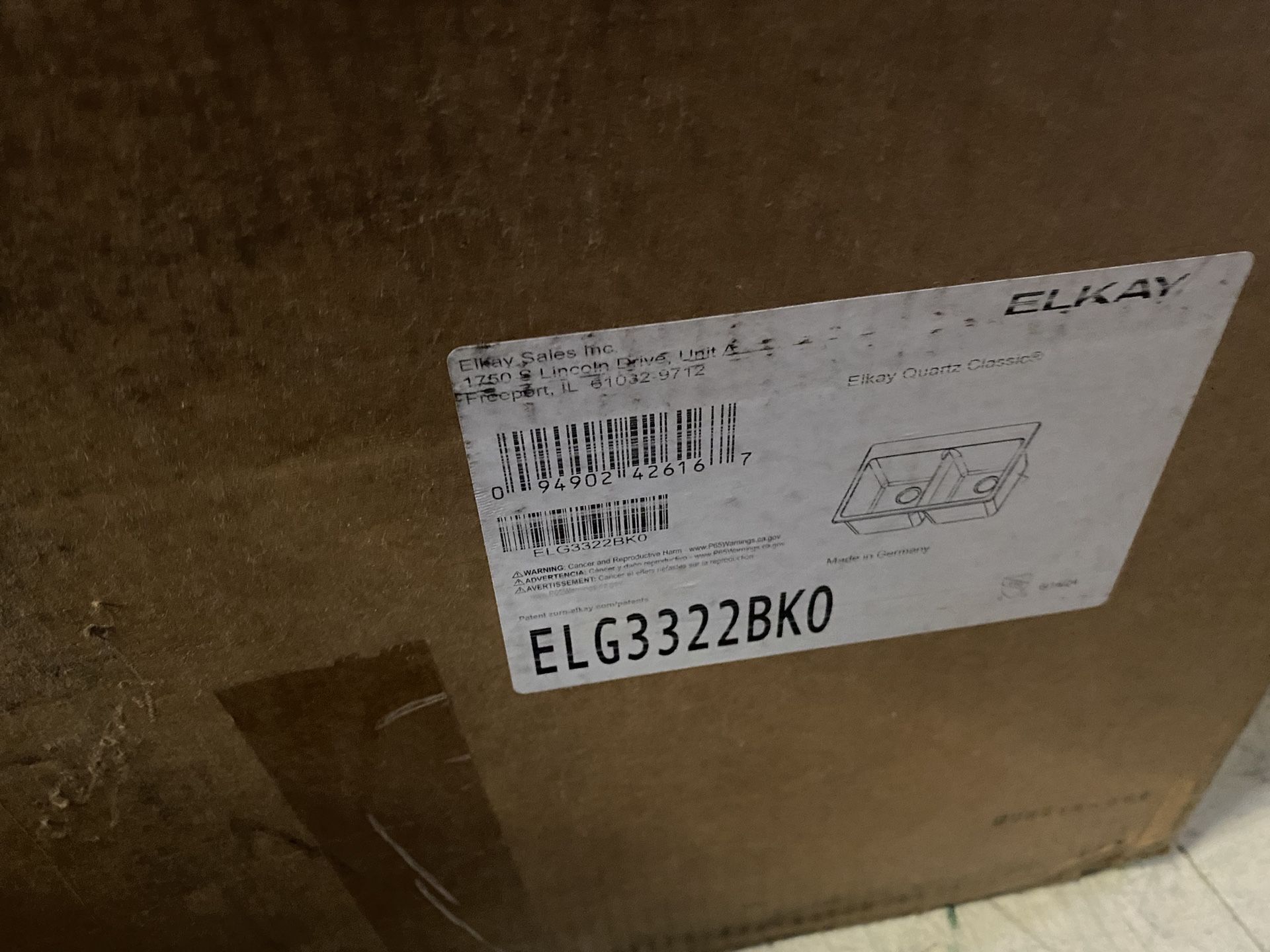 Elkay 33x22 Drop In Kitchen Sink