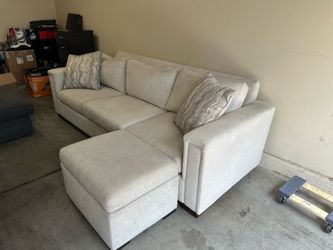Modern couch with ottoman