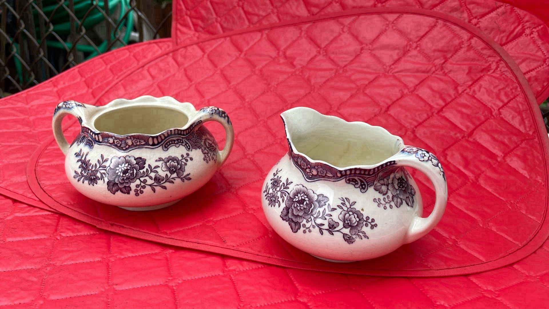 Vintage Teapot And Sugar Bowl