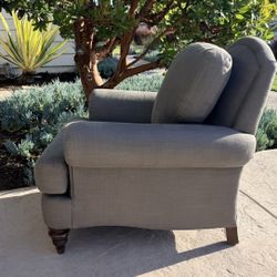Ethan Allen Hyde Sofa Chair Grey  Like New