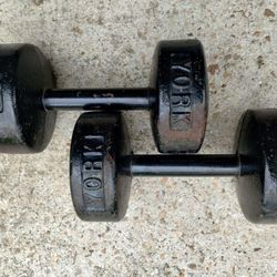 (YES STILL AVAILABLE) Two 25 Lb Dumbbells 