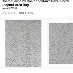 CosmoLiving by Cosmopolitan™ Hazel Snow Leopard Area Rug