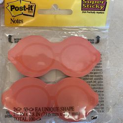 Post-It Unique Shape Sticky Notes, SUNGLASSES