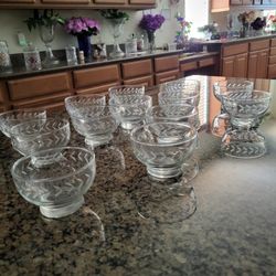 Princess house, crystal custard cups, 13 of them.Perfect never been used