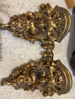 Plaster wall sconces/ shelf