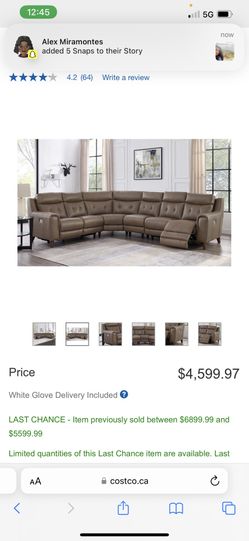 Setional Brom Color From Costco