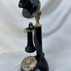 Antique Candlestick Telephone Black Original Rare