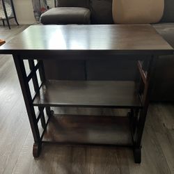 End Table with Shelves Wood 