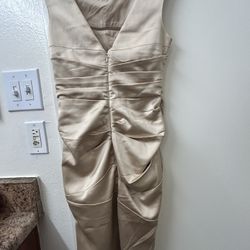 Beige Bridesmaid Dress