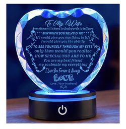 Gifts for Wife, with Colorful LED Base