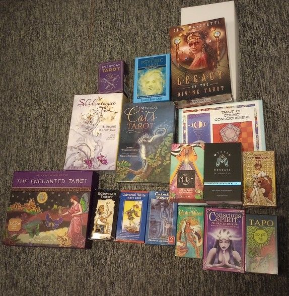 Lot Of 18 Tarot Decks And Oracle Card Decks