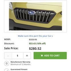 2020 Subaru Crosstrek Sport Grill