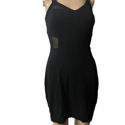 Preowned Express Black Sheath Sleeveless Mini Dress (2)