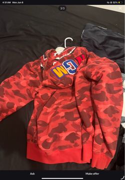 Red bathing ape hoodie (SHIPPING)