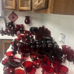 Vintage Royal Ruby Red Glassware Collection