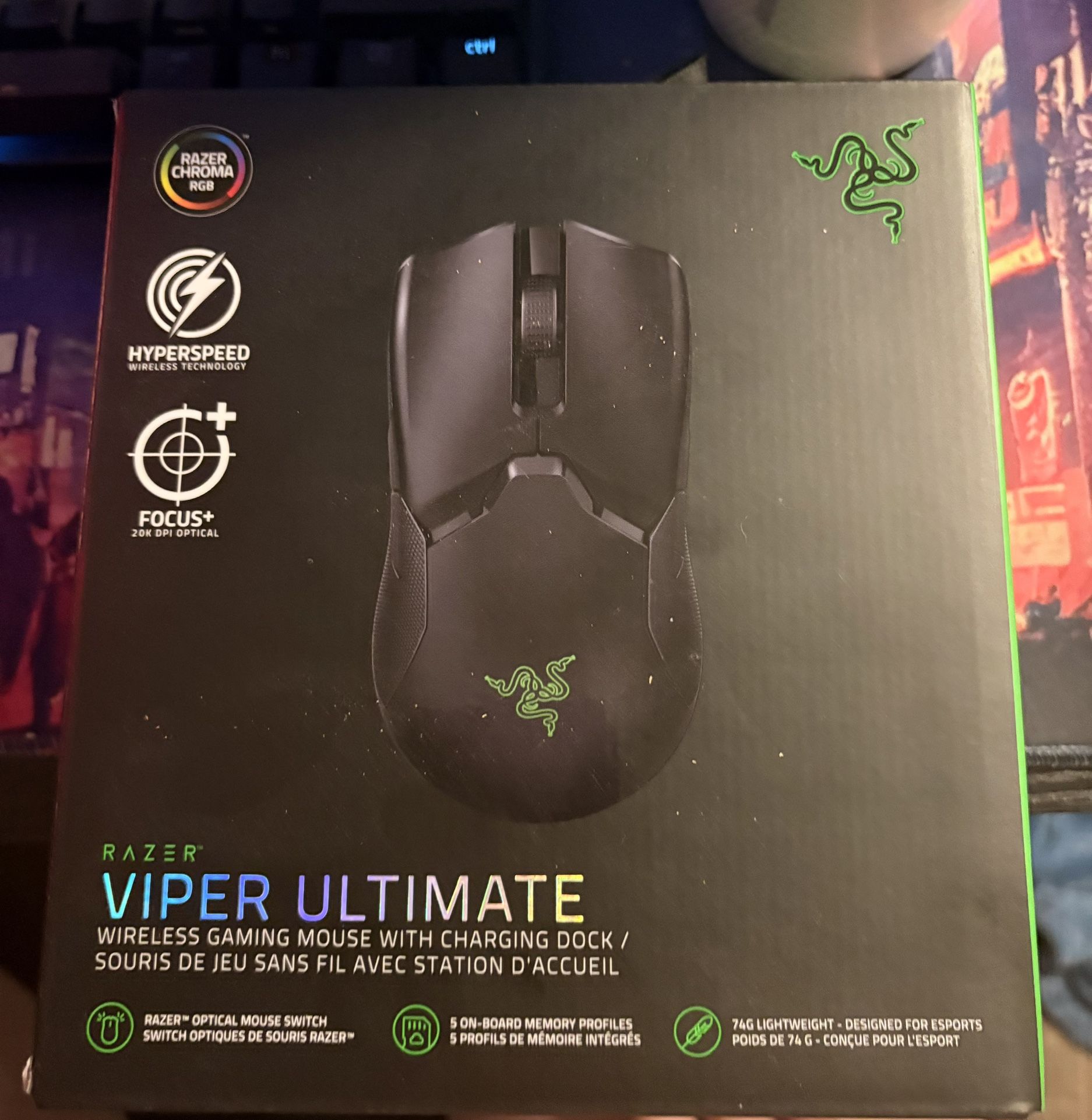 Razer Viper Ultimate Mouse, Black.