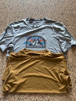 2 Patagonia Skyline Graphic Logo T-Shirt  LOT sz M