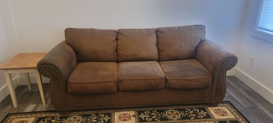 FREE Beautiful Chocolate Brown Couch!