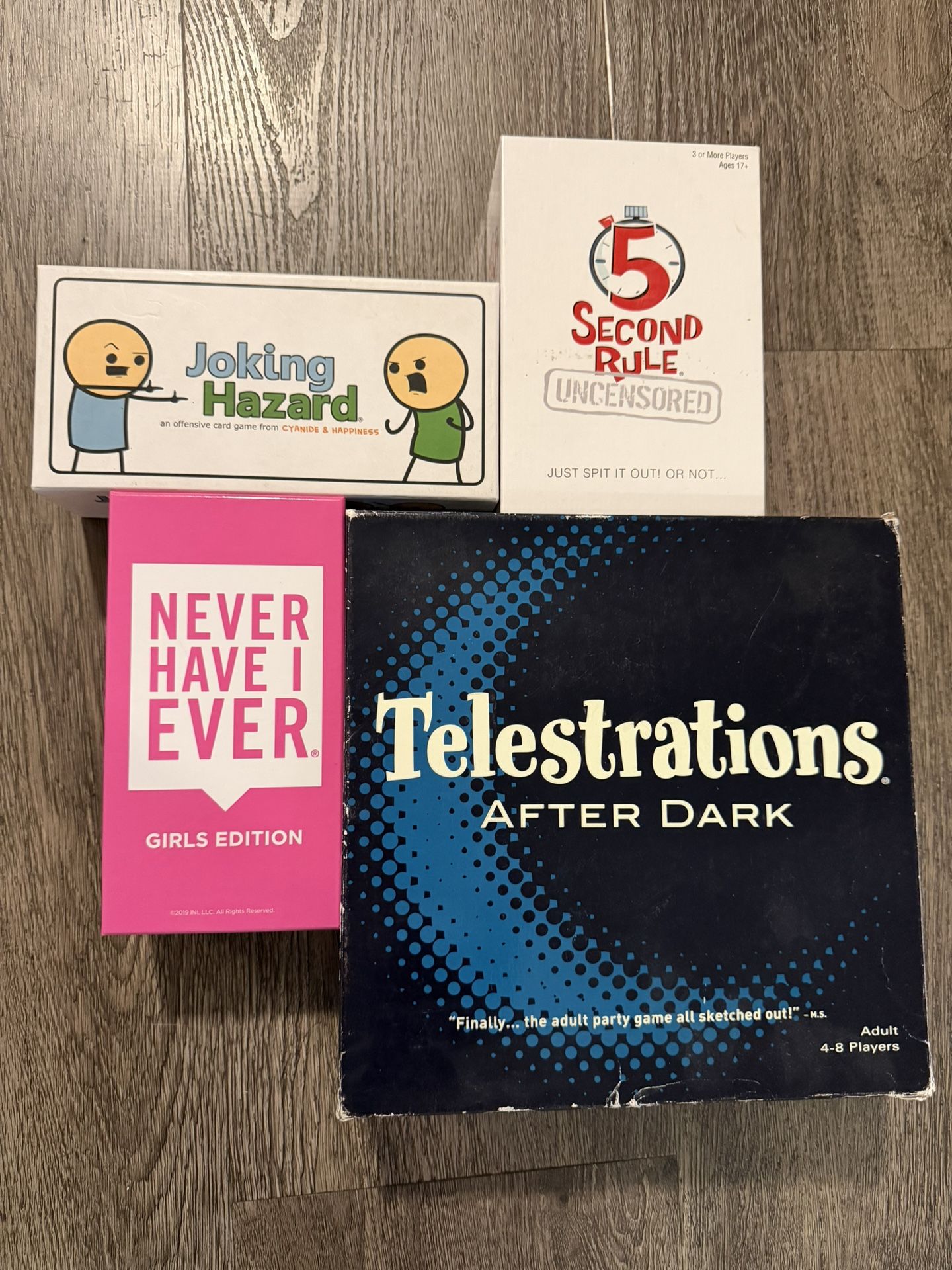 Bundle of four adults-only party games