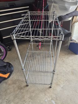 3 Tier Wire Utility Shelving Unit, 23Lx13Wx21H