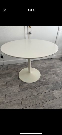 CB2 White Odyssey Dining Table