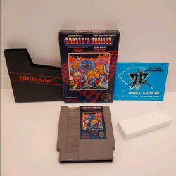 Ghosts N Goblins Nintendo NES Round Seal Black Box Hang Tab 5 Screw CIB