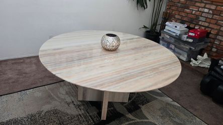 Dura-Round Marble Dining Table from Povison, 59"