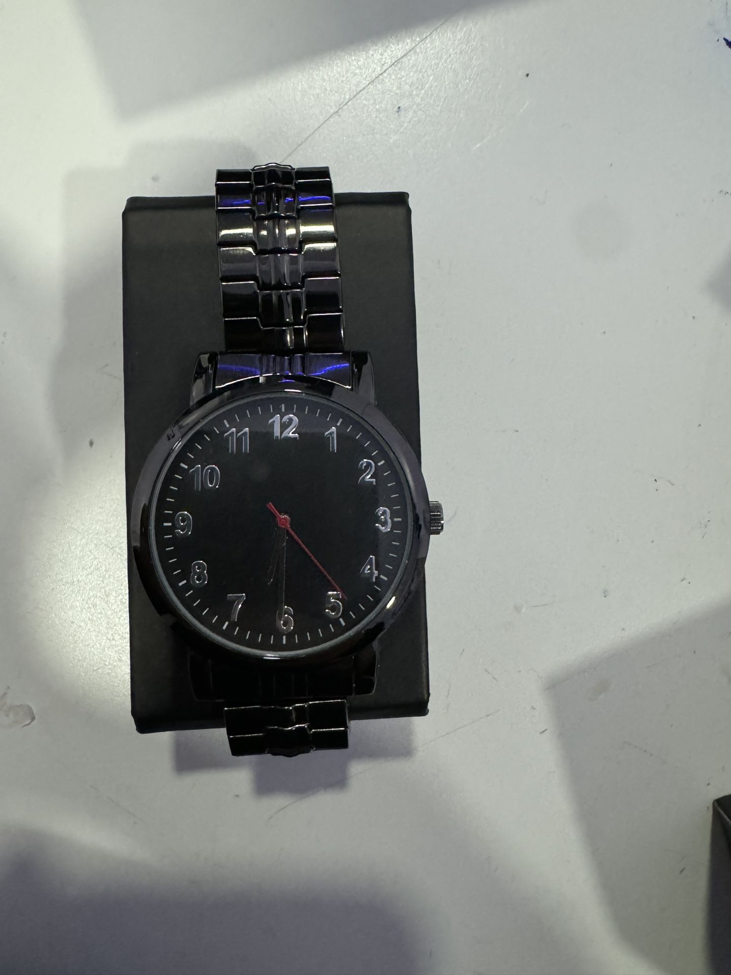 Blacks And  Sliver Adult Watch 