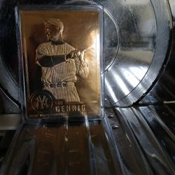 22kt Gold Baseball Cards  Lou Gehrig