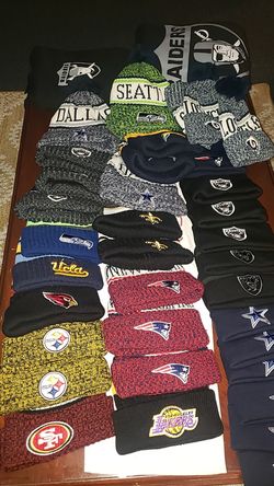 Beanies,pom,pom. $15 .hoodies$ 30, snack backs $ 12